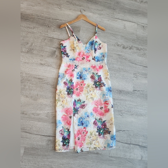 Dress the Population Joelle Floral Lace Sheath Dress L NWOT - Picture 4 of 9